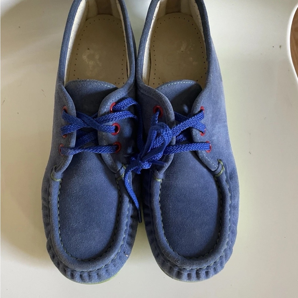 SAS Cornflower Blue Suede Shoes size 7